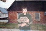Welpen und Herrchen